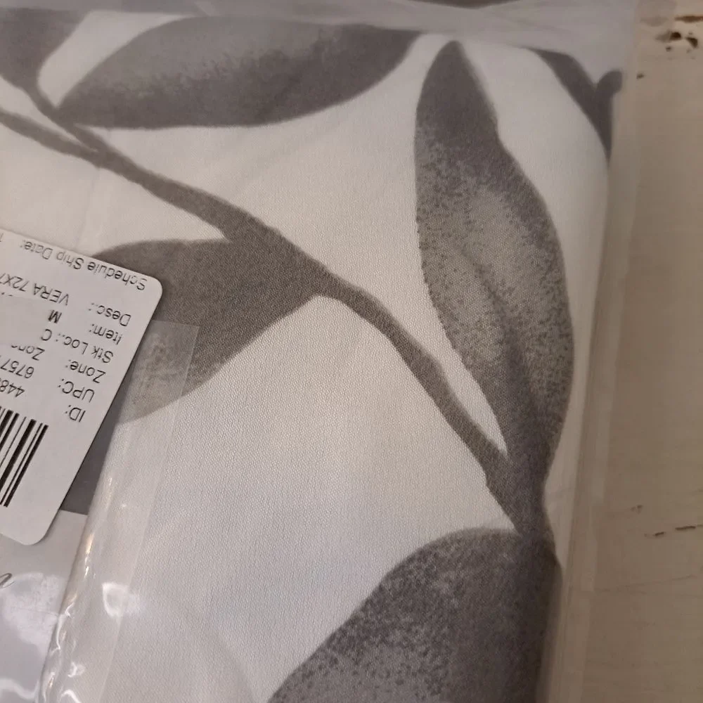 Madison Park Vera Shower Curtain NEW Grey Floral Print